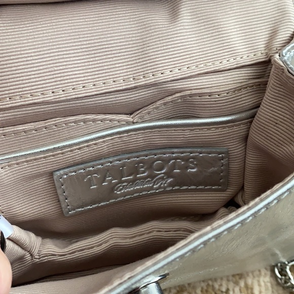 Silver Talbots leather purse, small, evening bag - Picture 3 of 3